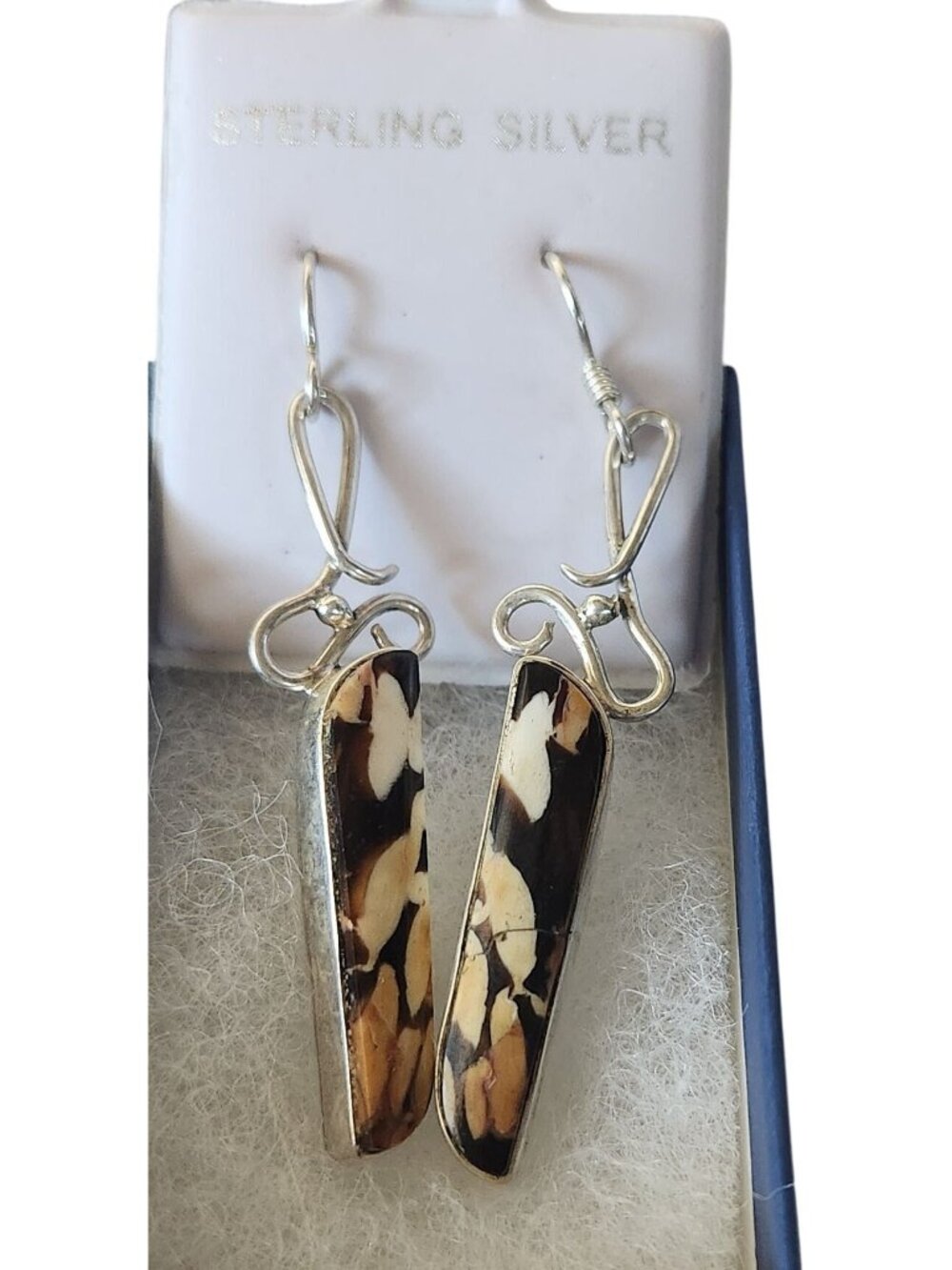 Earrings Peanutwood Silver Post Silver Drop 8.1 gr  Jerry & Fran Harr